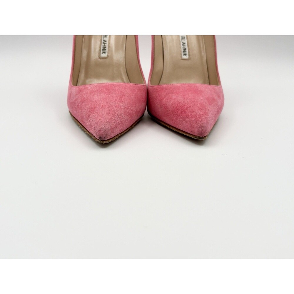 Manolo Blahnik Pink Suede Pointed Toe Stiletto Pumps BB 105mm Size EU 36 - Picture 4 of 16
